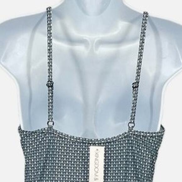 Swimsuit One Piece Loop Print in Blue, White and Green Size X-Large - Picture 5 of 6